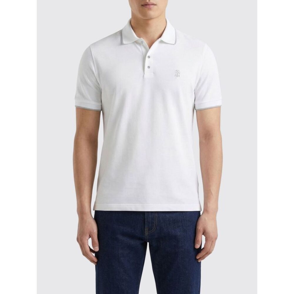 Brunello Cucinelli Polo Shirt Men Milk